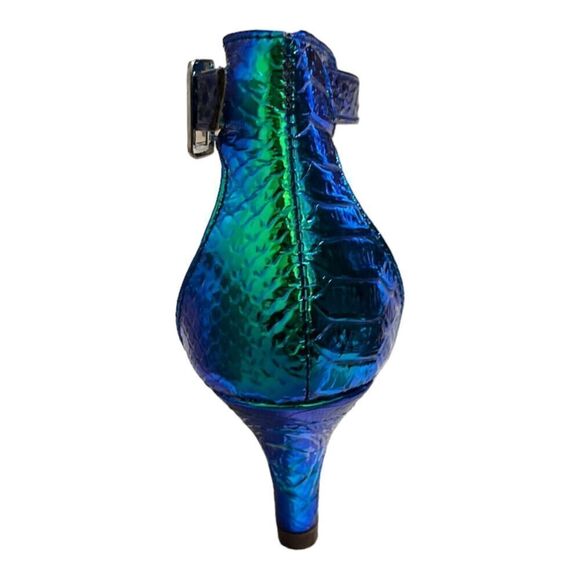 Chase & Chloe Rainbow Snake Iridescent Pointed Toe Heels NIB Designer US 5.5 - Picture 9 of 15